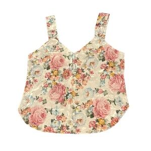 Vintage Circa 2000 Floral Tank Top Sz L